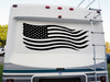 Distressed American flag RV camper vinyl decal for motorhome travel trailer and fifth wheel