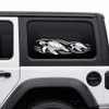 Two sea turtles swimming through ocean waves vinyl decal for RV camper motorhome travel trailer and coastal vehicle graphics