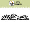 Mount Washington SVG featuring the New Hampshire White Mountains landscape with textured slopes and evergreen forest for hiking camping decals signs and outdoor crafts