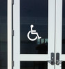 Handicap wheelchair accessibility symbol vinyl decal for doors windows vehicles and signs