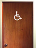 Handicap wheelchair accessibility symbol vinyl decal for doors windows vehicles and signs