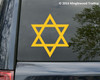 Star of David Magen David Jewish symbol vinyl decal featuring a traditional six-pointed hexagram outline for car windows, walls, mirrors, and synagogue decor