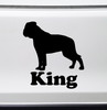 Personalized American Bulldog vinyl decal with custom dog name and mirror option