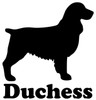 Personalized Springer Spaniel hunting dog vinyl decal with custom name and mirror option