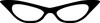 Cat Eye Glasses Vinyl Decal - Sunglasses 1950s - Die Cut Sticker