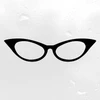 Cat Eye Glasses Vinyl Decal | Sunglasses Eyeglasses Cateye Retro Die Cut Sticker