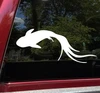 Koi fish vinyl decal with flowing fins and tail Japanese carp silhouette for pond water garden vehicle and boat decor