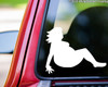 pair Mudflap Fat Girl vinyl decal stickers- Trucker Lady Woman Chubby  - each 5" x 3.5"