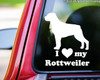 I Love My Rottweiler vinyl decal sticker 5" x 6" Rottie Rott Dog Heart