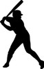 Baseball Batter vinyl decal sticker 3.5" x 5.5" Player Hitter Little League v2