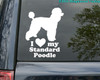 I Love My Standard Poodle vinyl decal sticker 6.5" x 5" Barbone Dog Heart