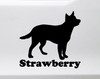 Personalized Cattle Dog vinyl decal with custom name for Australian Cattle Dog Blue Heeler and Red Heeler owners