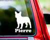 French Bulldog Vinyl Decal with Personalized Name - Dog Puppy Frenchie - Die Cut Sticker