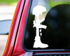 Fallen Soldier Battle Cross Vinyl Sticker - Battlefield Honor - Die Cut Decal