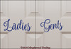 Ladies & Gents Bathroom Door custom vinyl decal sticker Set - Restroom