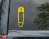 Safety pin vinyl decal symbol of support allyship solidarity and safe harbor