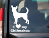 I love my Chihuahua vinyl decal sticker 7" x 5" Short-Haired Dog