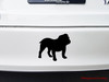 English Bulldog silhouette vinyl decal featuring a stocky dog in side profile