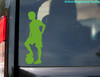 Soccer Player Boy Standing vinyl decal sticker 5.5" x 2.25" Ball