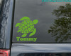 SEA TURTLE with Personalized Name Vinyl Sticker - Die Cut Decal