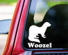 FERRET with Personalized Name Vinyl Sticker - Polecat Pet - Die Cut Decal