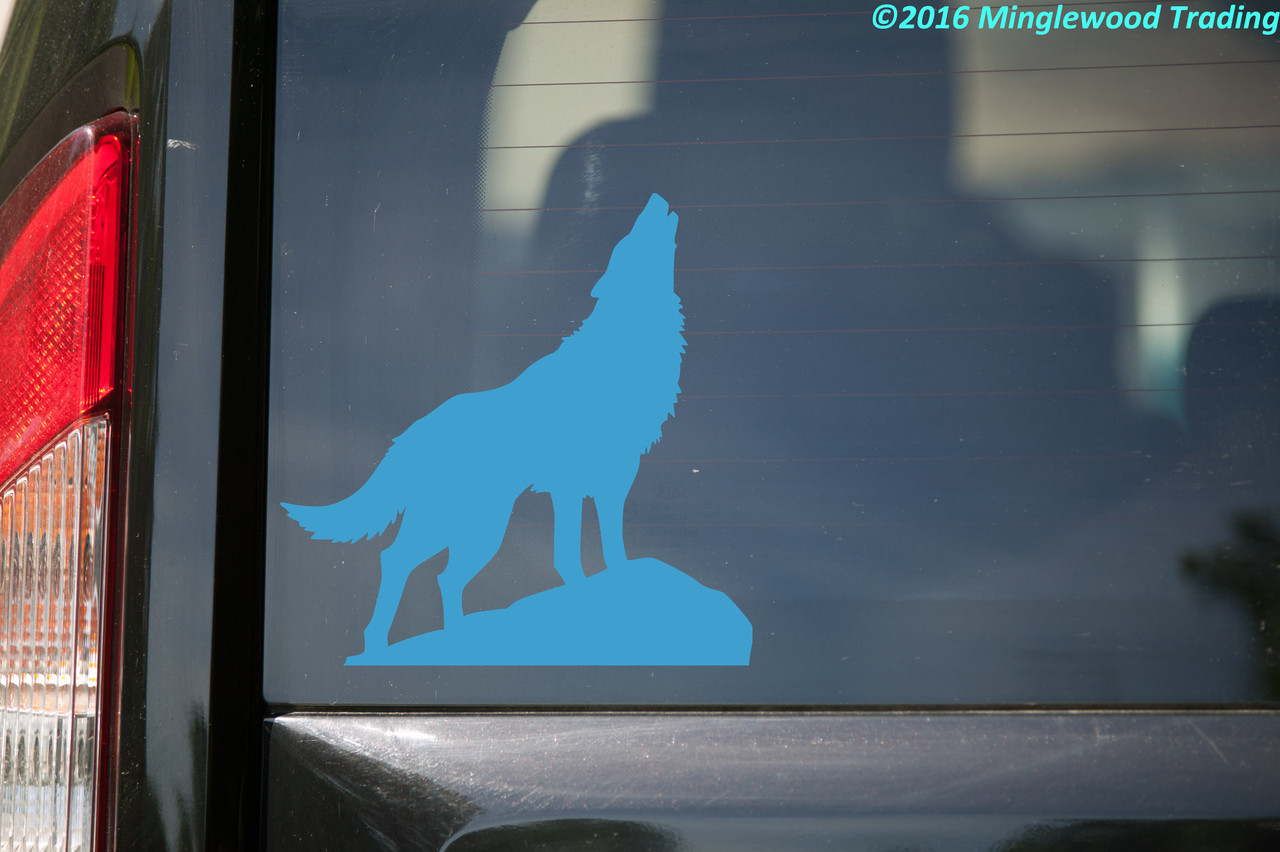 Howling Wolf Vinyl Decal - Animal Spirit Coyote - Die Cut Sticker