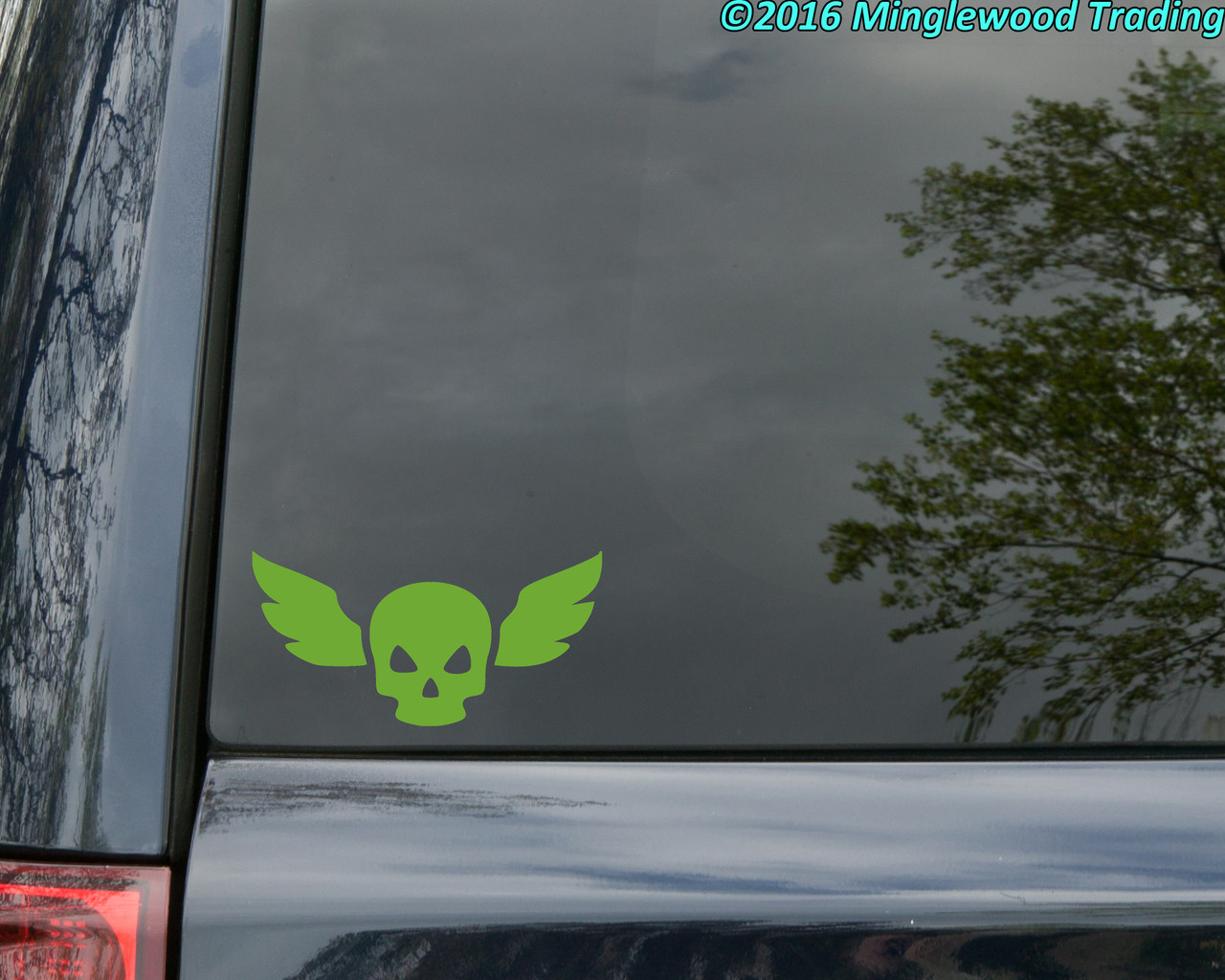 WINGED SKULL Vinyl Decal Sticker 5" x 2.5" Military Special Forces Airborne Wings