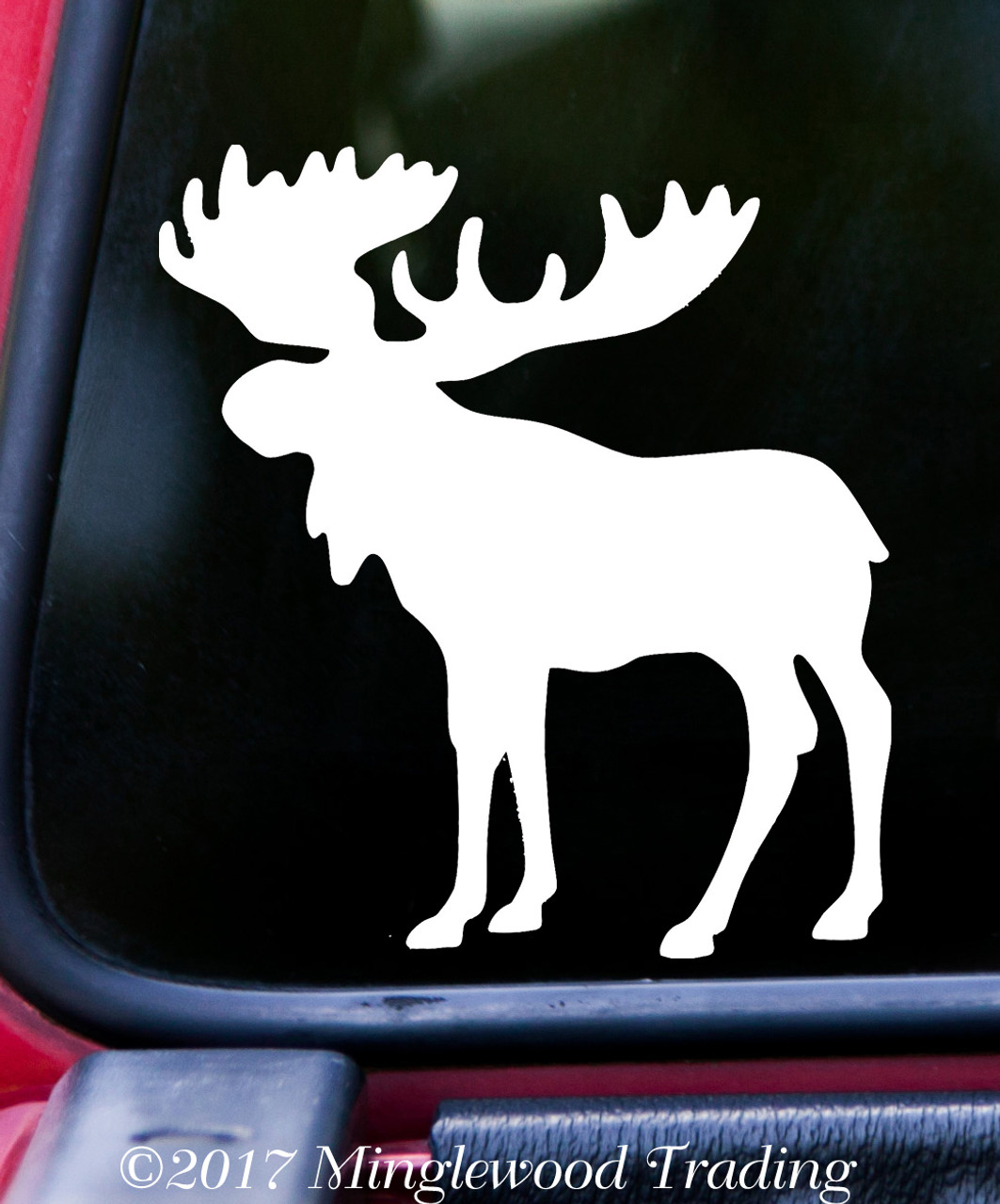 Moose  Vinyl Decal - Antlers Bull Elk Deer - Canada - Die Cut Sticker
