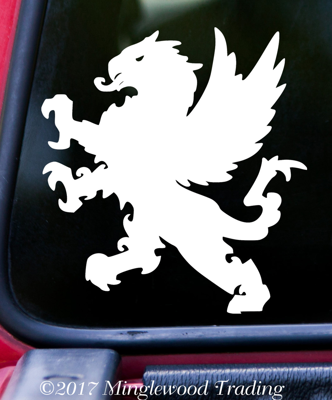 HERALDIC GRIFFIN -V3- Vinyl Sticker - Coat of Arms Heraldry Griffon Gryphon - Die Cut Decal