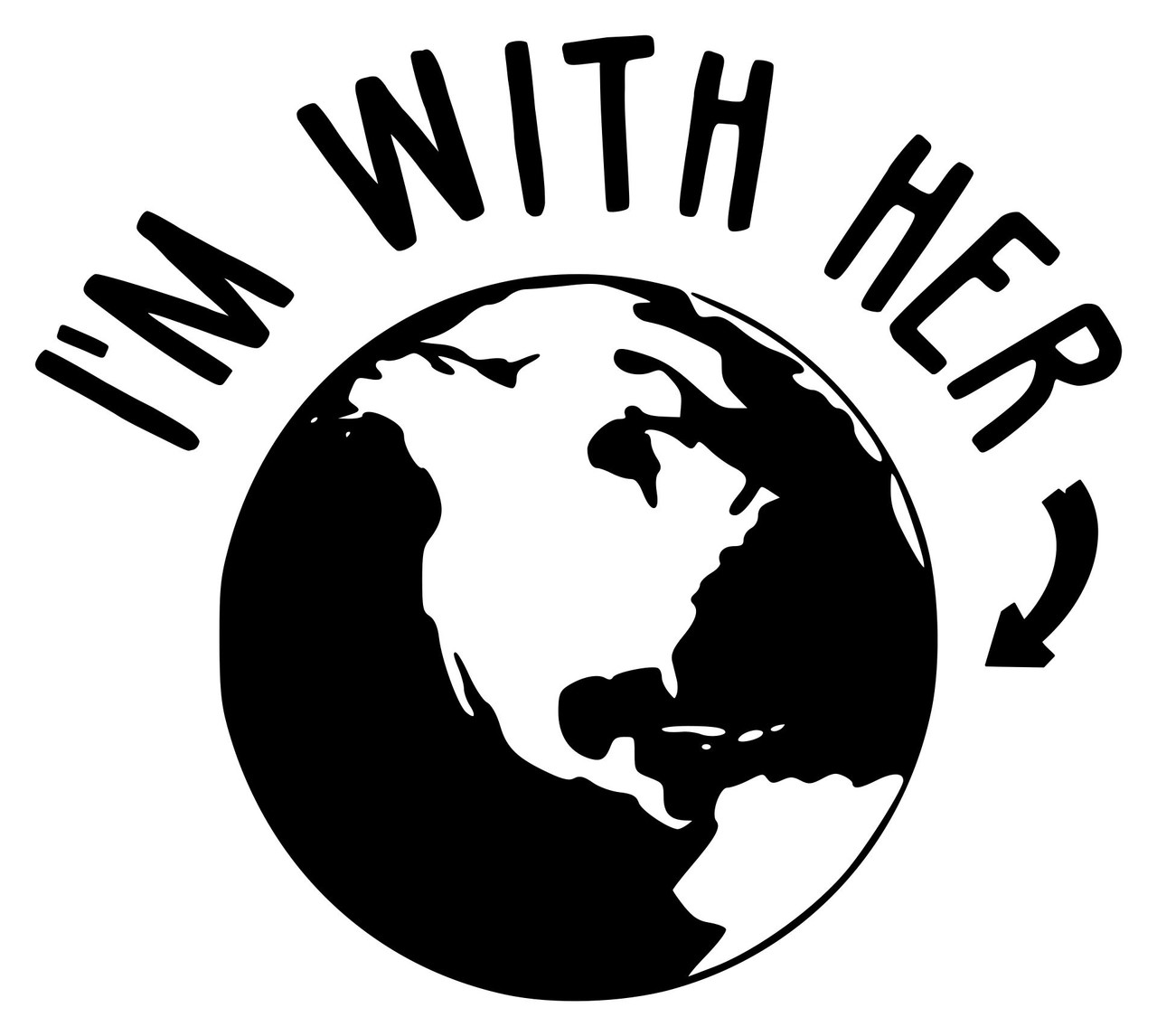 I'M WITH HER - MOTHER EARTH - Vinyl Decal Sticker 6" x 5.25" Planet Gaia World