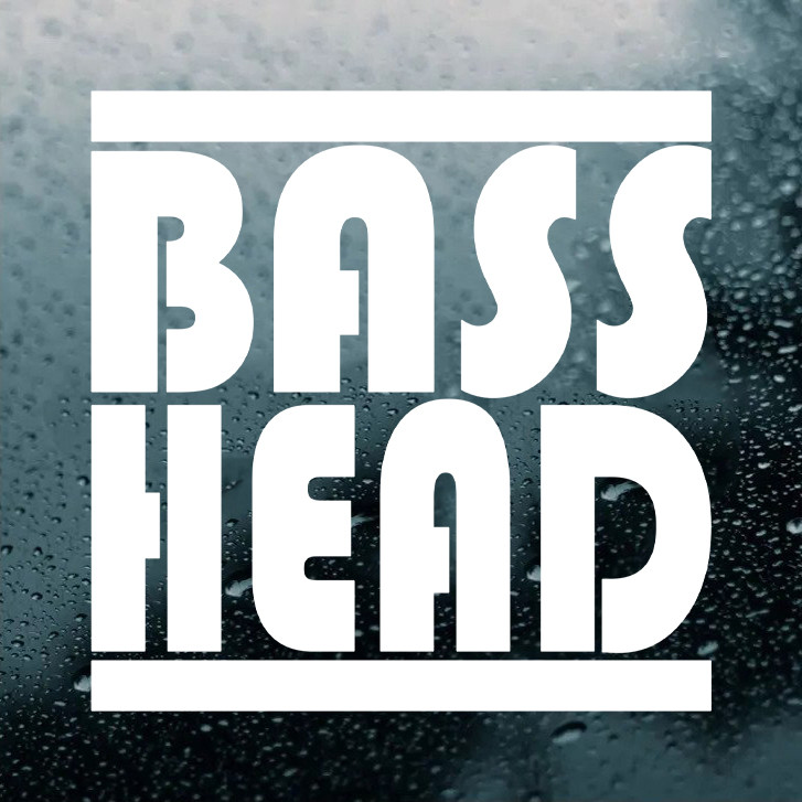 Bass Head Vinyl Decal V1 | EDM Music Speaker Basshead Head Banger | Die Cut Sticker