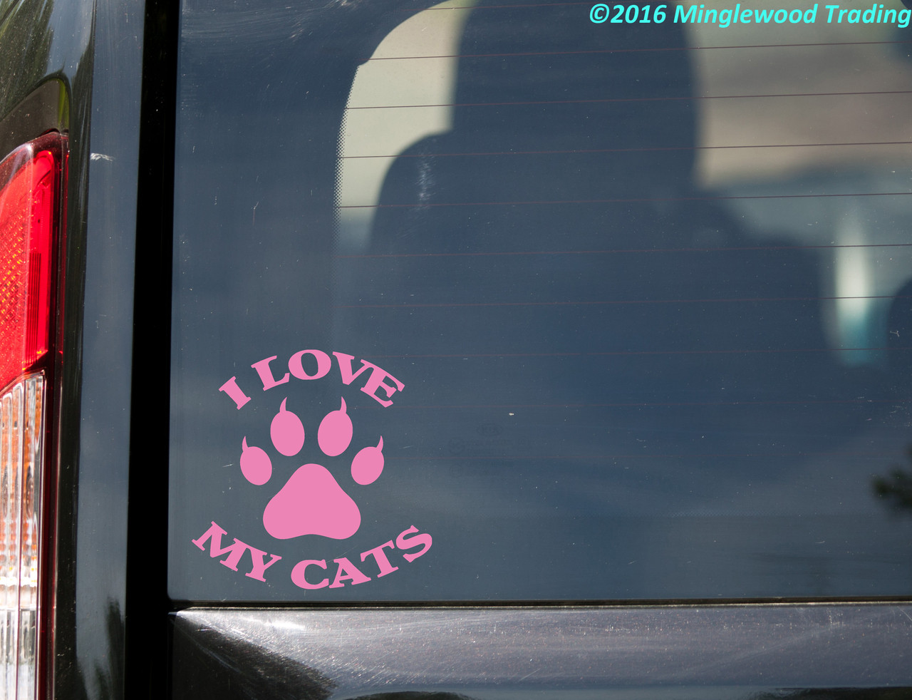 I LOVE MY CATS Vinyl Decal - Kittens - Die Cut Sticker