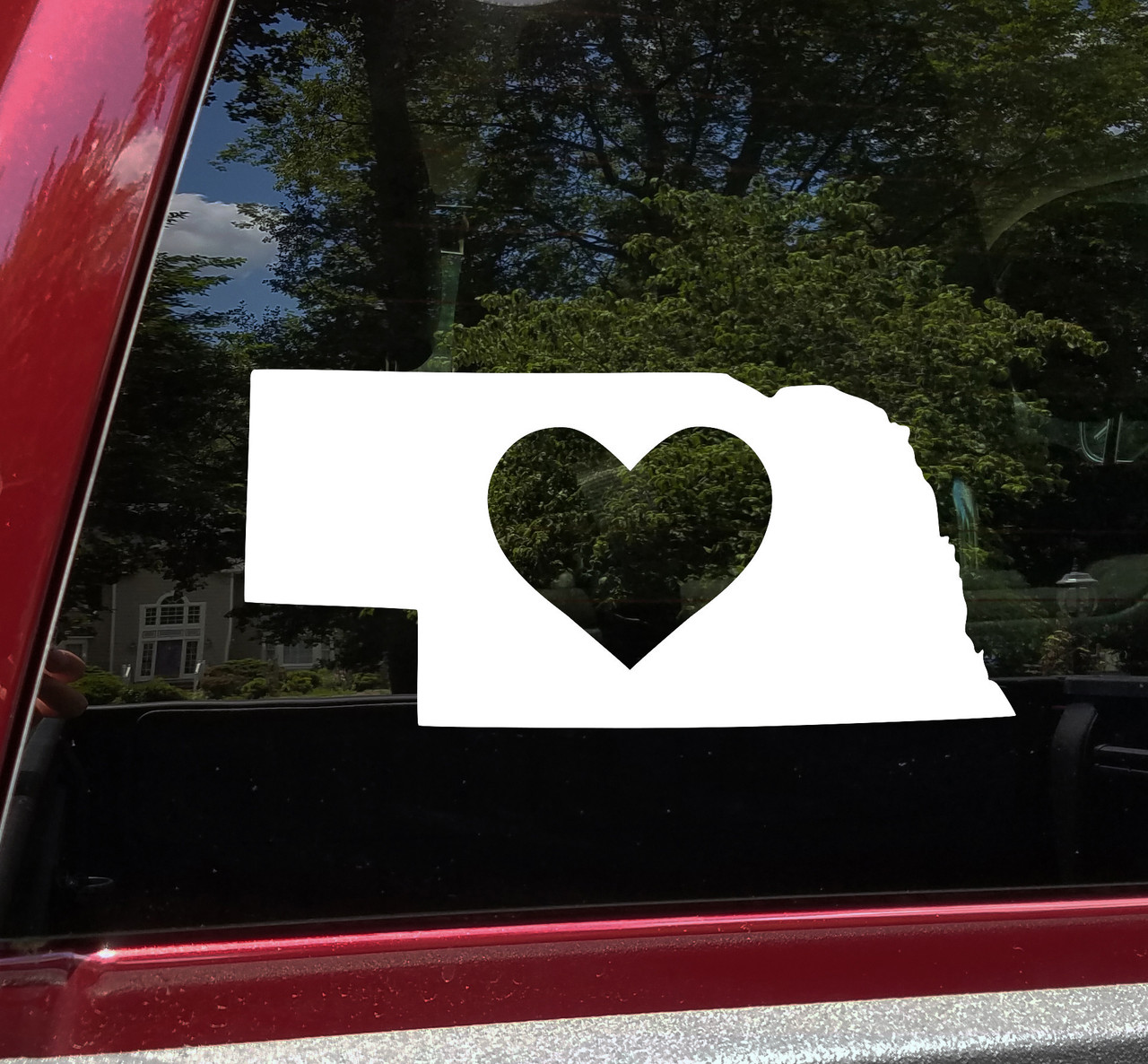 Nebraska Vinyl Decal - Home State Heart Love Native Nebraskan - Die Cut Sticker