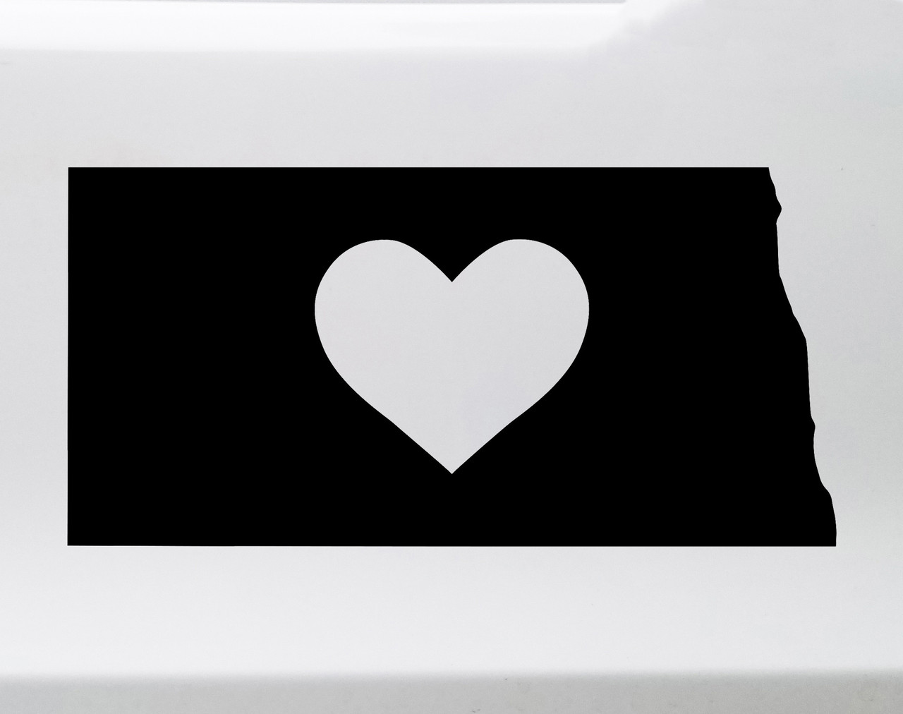 North Dakota Vinyl Decal - Home State Heart Love Native Dakotan - Die Cut Sticker