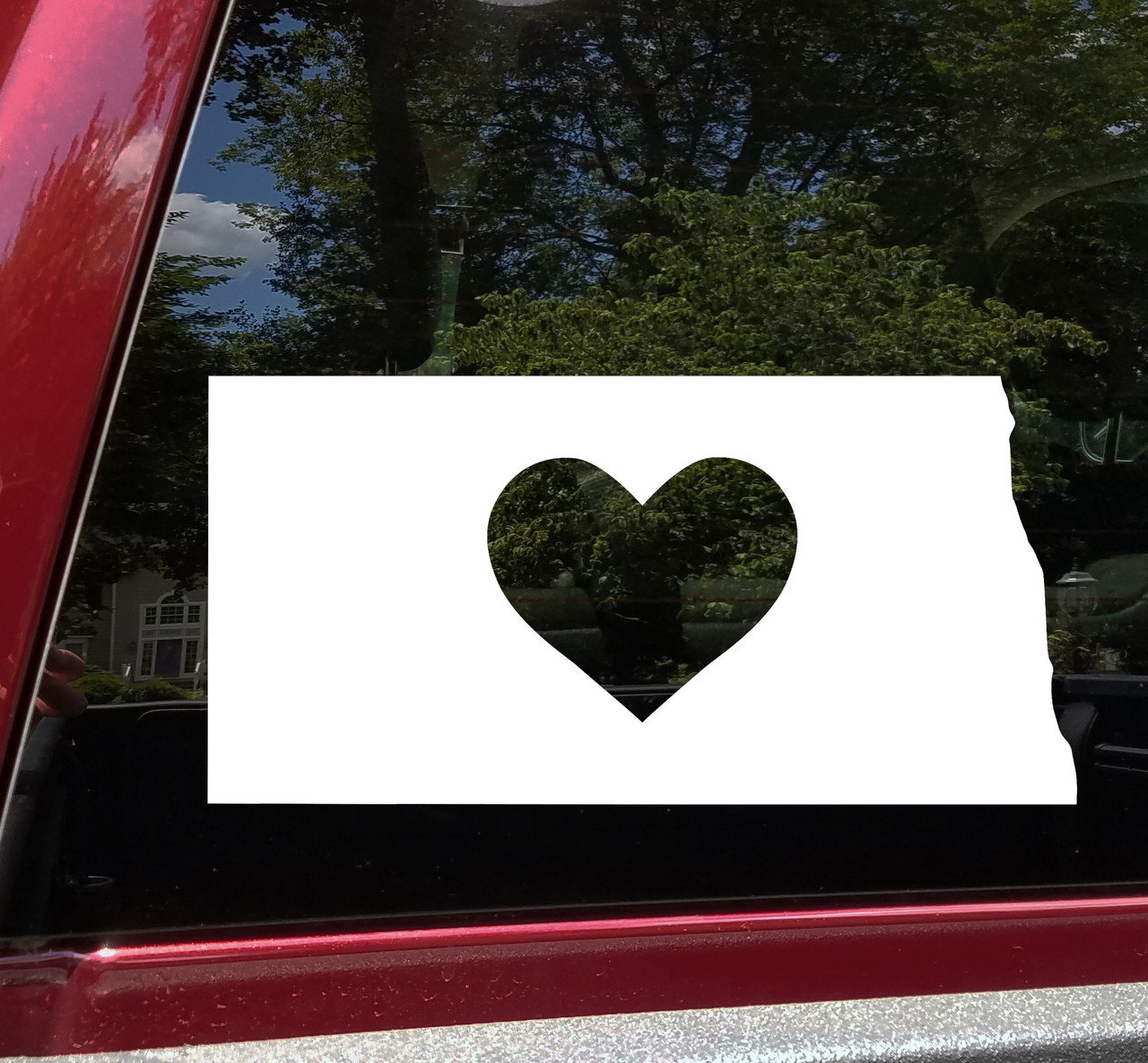 North Dakota Vinyl Decal - Home State Heart Love Native Dakotan - Die Cut Sticker