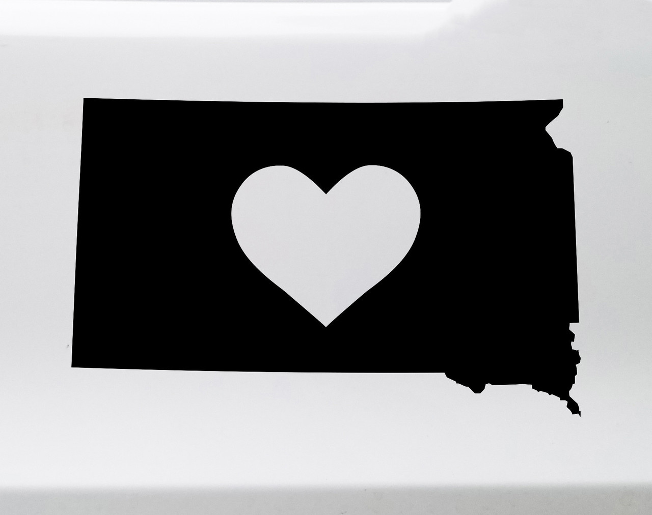 South Dakota Vinyl Decal - Home State Heart Love SD Native Dakotan - Die Cut Sticker