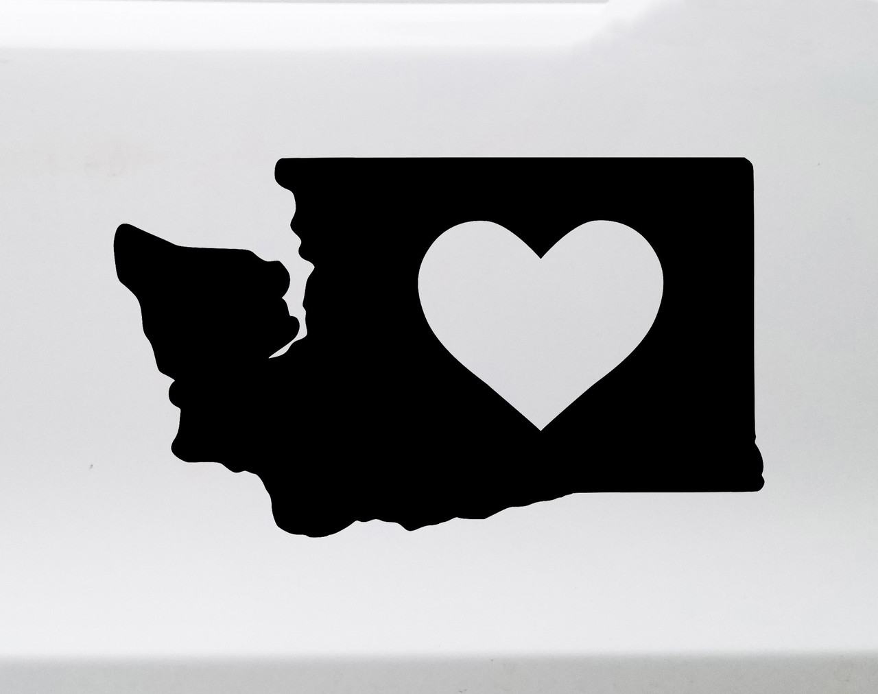 Washington Vinyl Decal  - Heart Love Home State Native Washingtonian PNW - Die Cut Sticker
