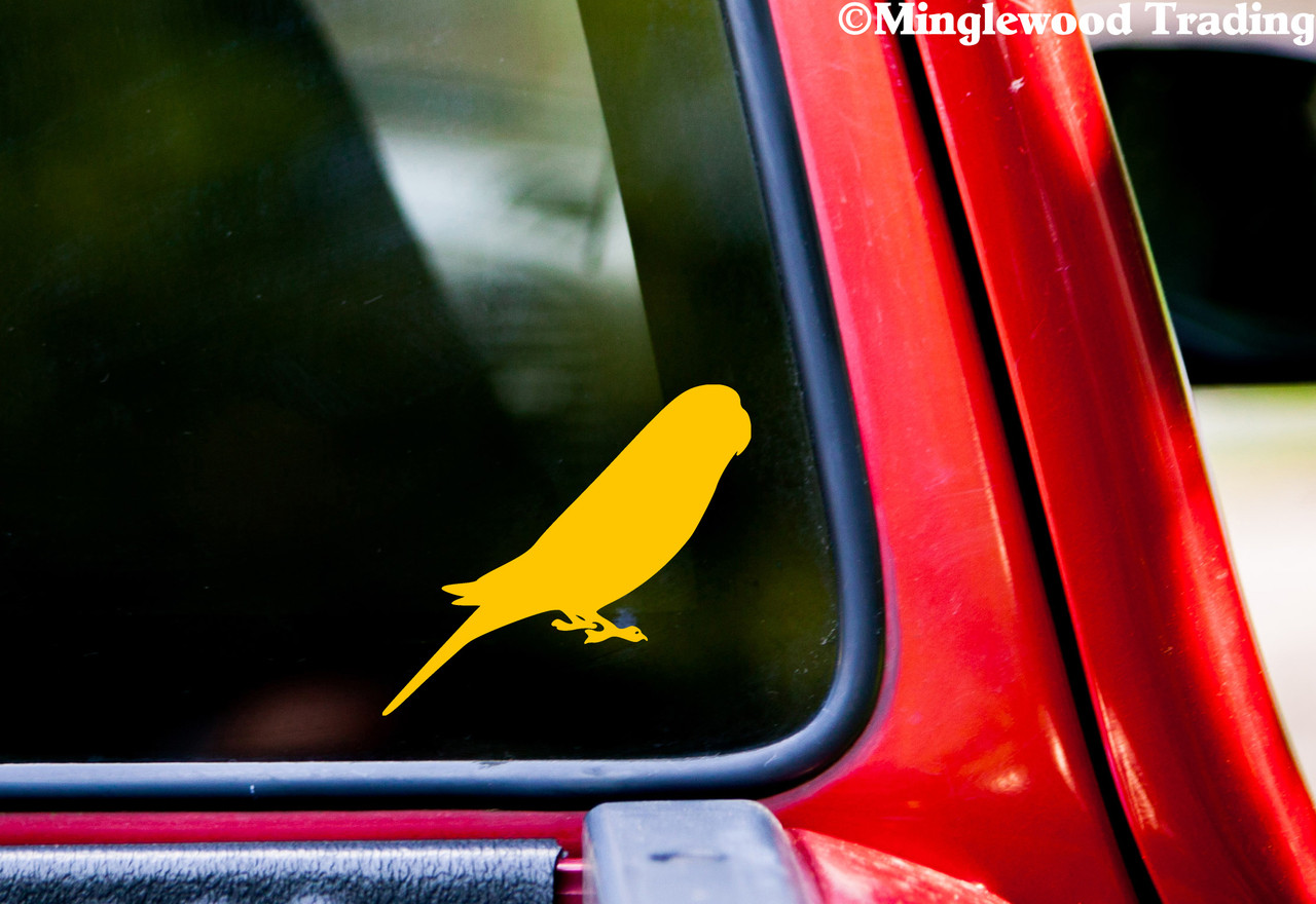 Budgie Vinyl Decal - Budgerigar Bird Parakeet Parrot - Die Cut Sticker