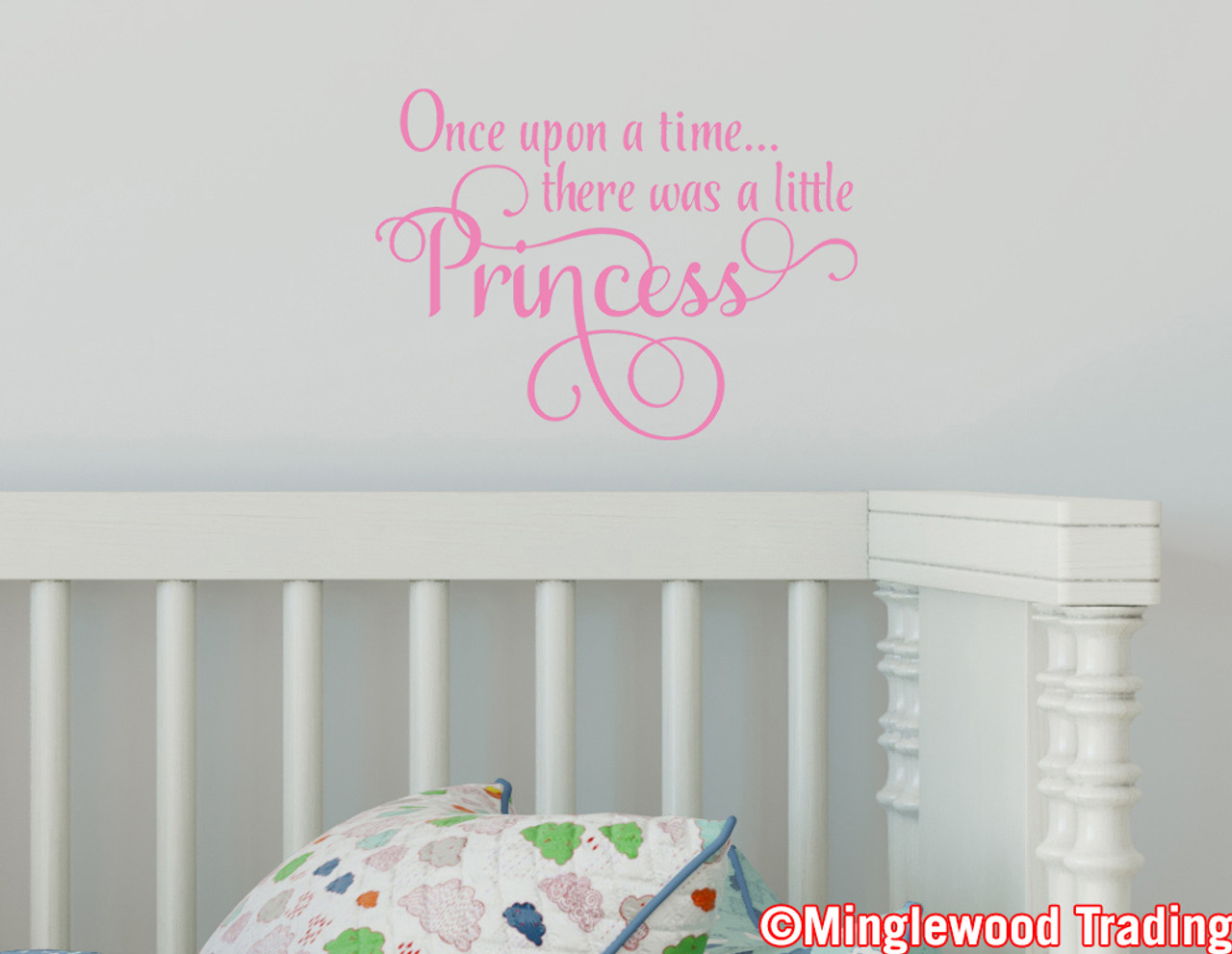 Once Upon a Time There Was a Little Princess 13" x 9.5" Vinyl Decal Sticker