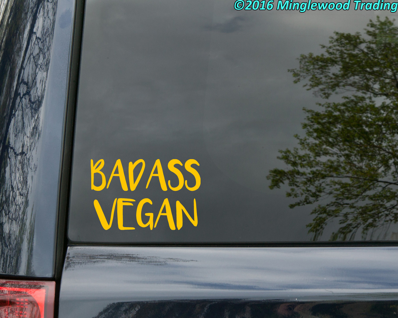 BADASS VEGAN Vinyl Sticker - Healthy Eating Veganism - Die Cut Decal