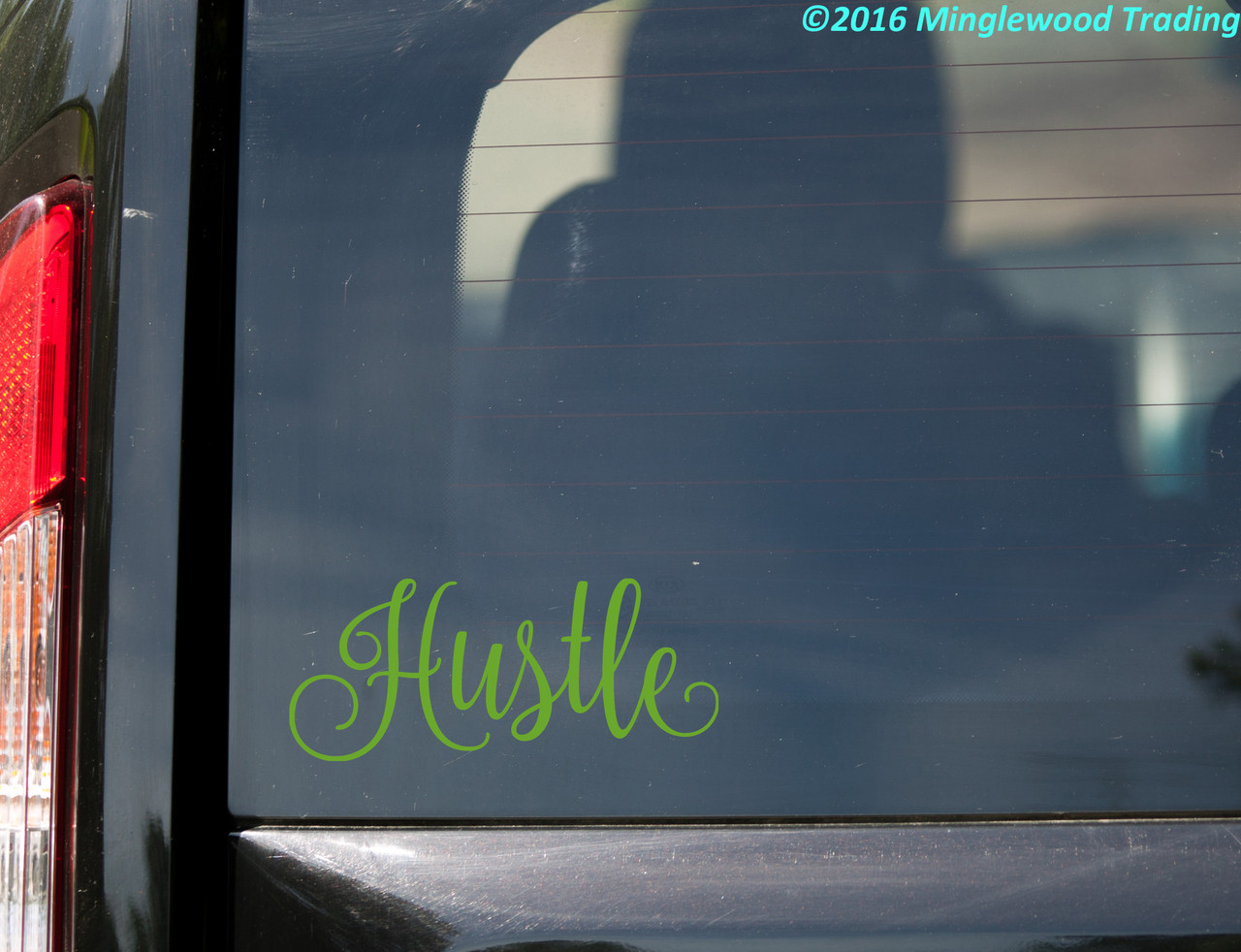 HUSTLE  Vinyl Sticker - Can Van Truck Laptop - Die Cut Decal