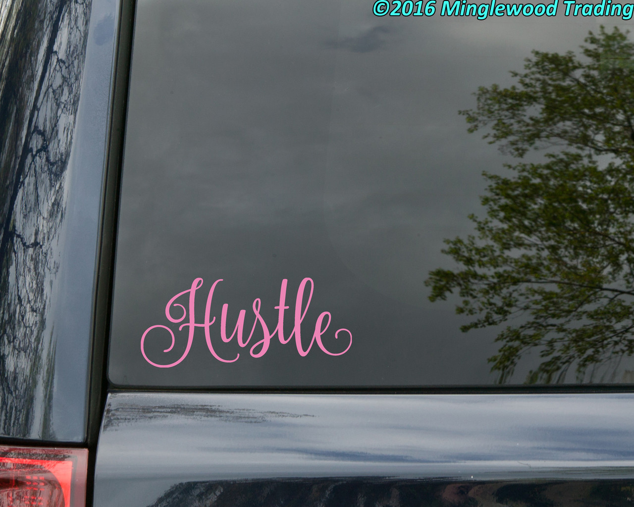 HUSTLE  Vinyl Sticker - Can Van Truck Laptop - Die Cut Decal