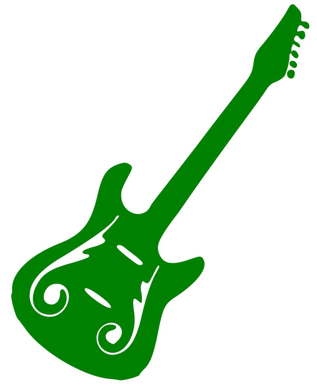 Guitar - Vinyl Decal Sticker - Electric Acoustic Classical String Rock 5" x 4.5"