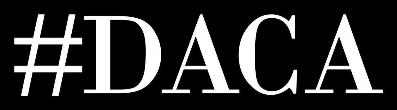 #DACA 5" x 1" WHITE Vinyl Decal Sticker - Deferred Action for Childhood Arrivals - Dreamers