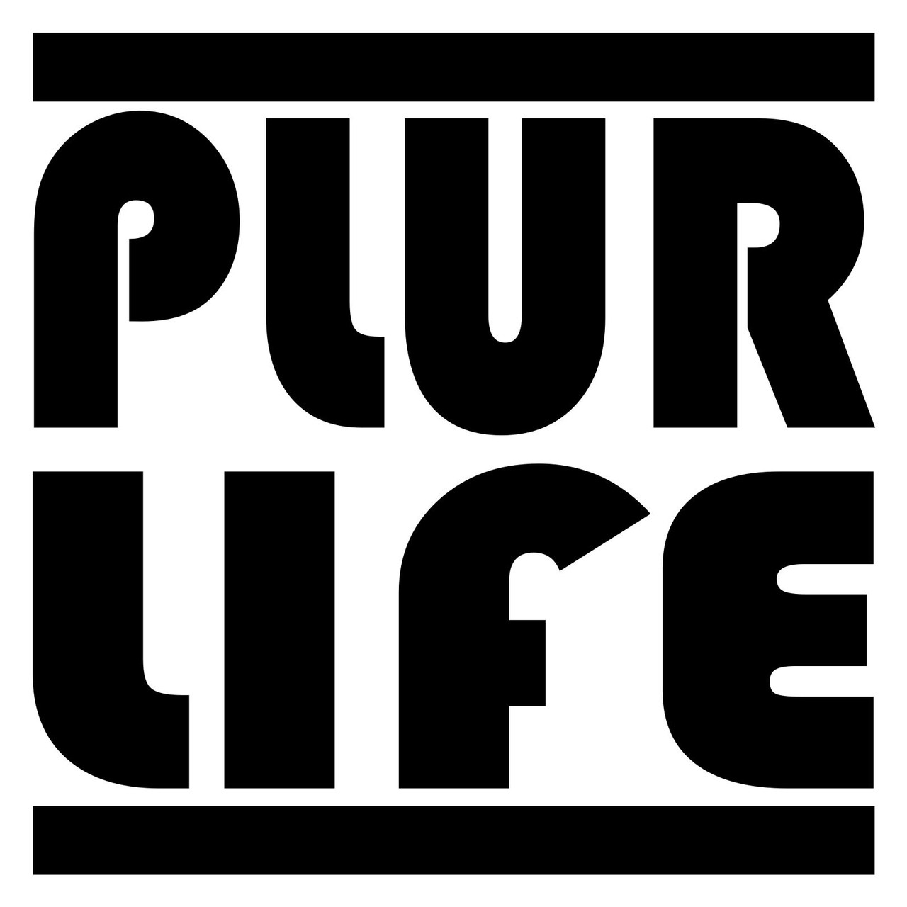 PLUR LIFE -V2- Vinyl Sticker - Peace Love Unity Respect Rave EDM - Die Cut Decal