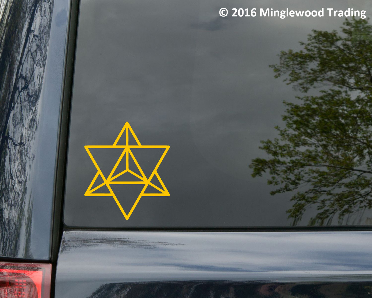 Sacred Geometry Choose Your Size & Color x2 'Merkaba' Sticker Vinyl Decal