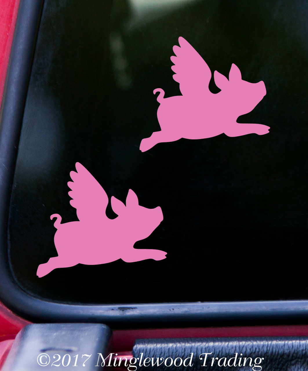 Flying Pig Adhesive Vinyl Decal Sticker Car Truck Window Bumper Laptop tablet 6" 