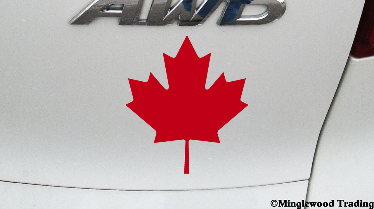 MAPLE LEAF 5" x 5.5" Vinyl Decal Sticker - Canada Canadian Flag