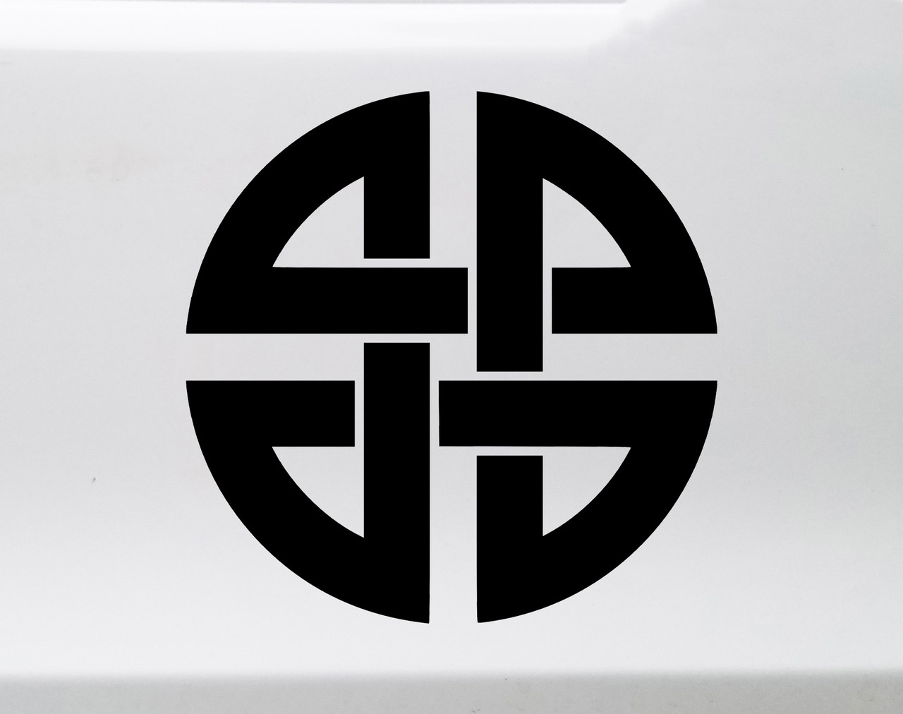 Shield Knot Vinyl Decal - Norse Four Corners Quaternary Knot - Die Cut Sticker