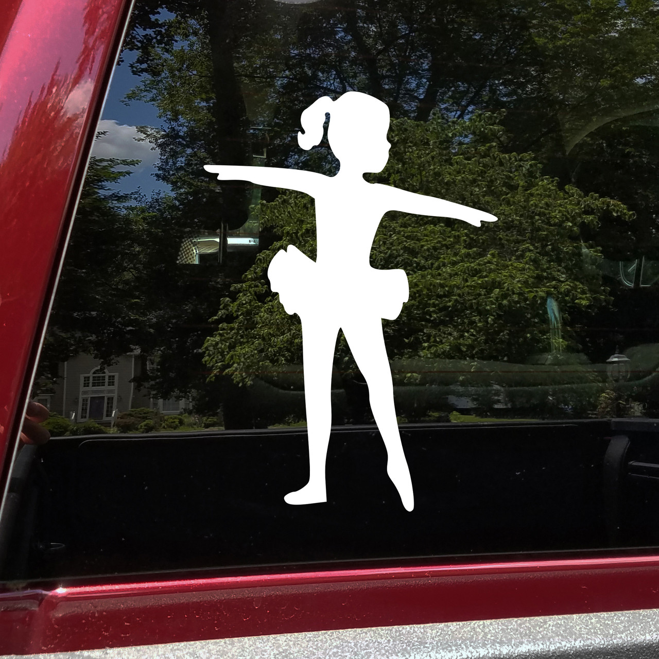 Ballet Dancer V4 ballerina silhouette vinyl decal for dance students and studios